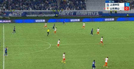 1720272648078076707.gif 赛事注册-【中超】马莱莱戴帽于汉超替补建功 申花6比0泰山